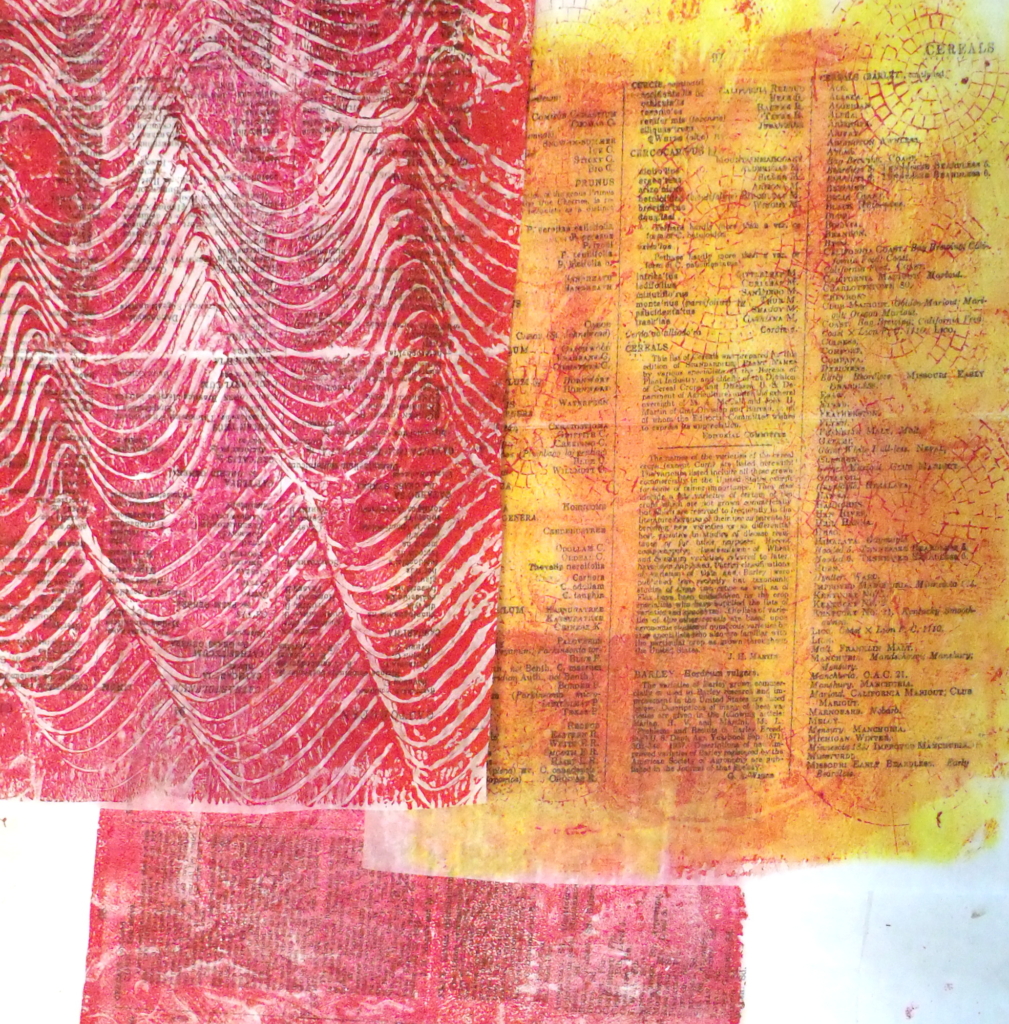 100 Day Project, days 22-27: Monoprints